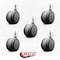 Service Caster 3'' Gray Heavy Duty Floor Safe Twin Wheel Caster 1/2'' Threaded Stem, 5PK SCC-TS02S75-TPR-GRY-121310-5 - alternate 2
